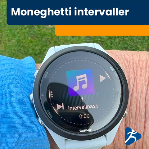 Coachade Moneghetti intervaller på ljudfil mp3.