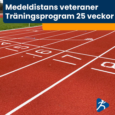 Träningsprogram 800 meter anpassat för veteraner, 25 veckor